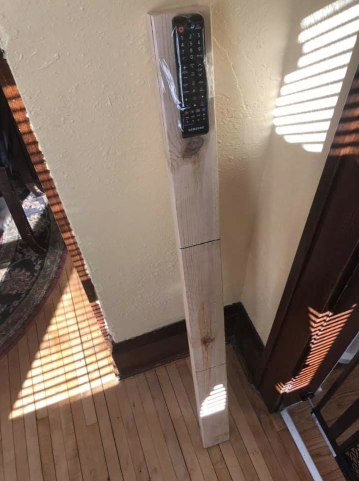 A woman on my timeline has a "remote stick", because her family loses the TV remote so often. 